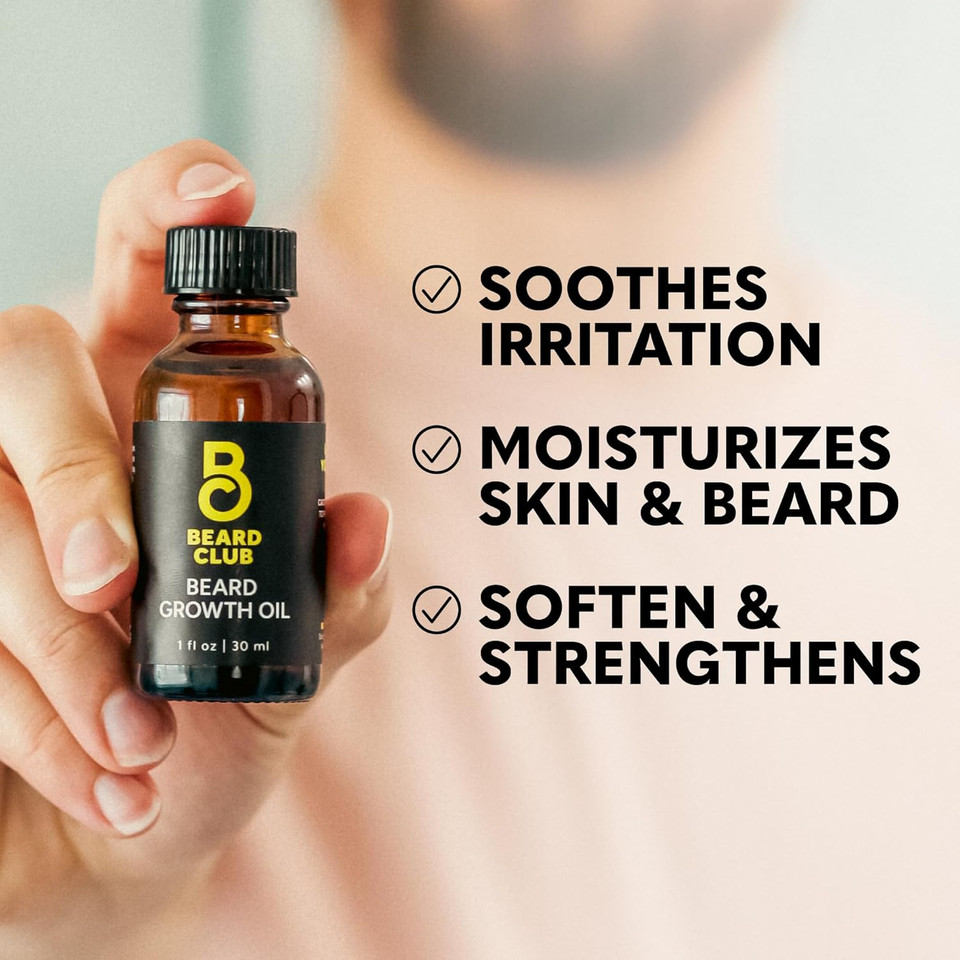 Beard Club Premium Derma Roller & Biotin Beard Growth Vitamin Spray - Microneedle Roller For Men And Women With 540 Titanium Microneedles - Beard Roller & Beard Oil For Face, Body And Scalp