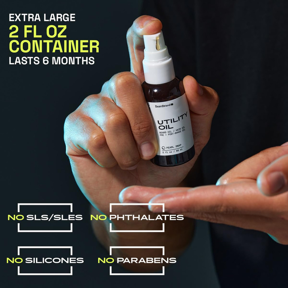 Beardbrand Beard Oil For Men, Beard Softening Oil & Mens Beard Oil - Softens & Conditions With Jojoba Oil - Smooth Beard & Skin | Sandalwood & Cedar Oil - 2 Fl Oz