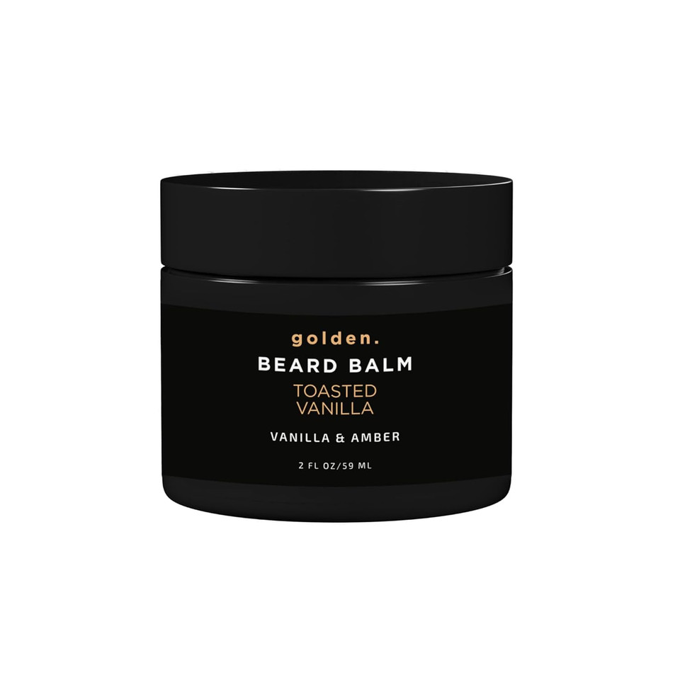 Golden Grooming Beard Balm | Unique Masculine Scent | Shea Butter For Beard Growth | Tames, Moisturizes & Styles  Warm Cedar, 2Oz