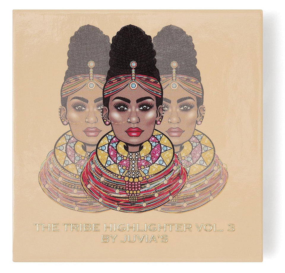Juvia'S Place Pressed Powder Highlighter Tribe Glow Vol.3, Lighter Skin Tone, Long Lasting, Vegan, Cruelty Freetribe Glow 3