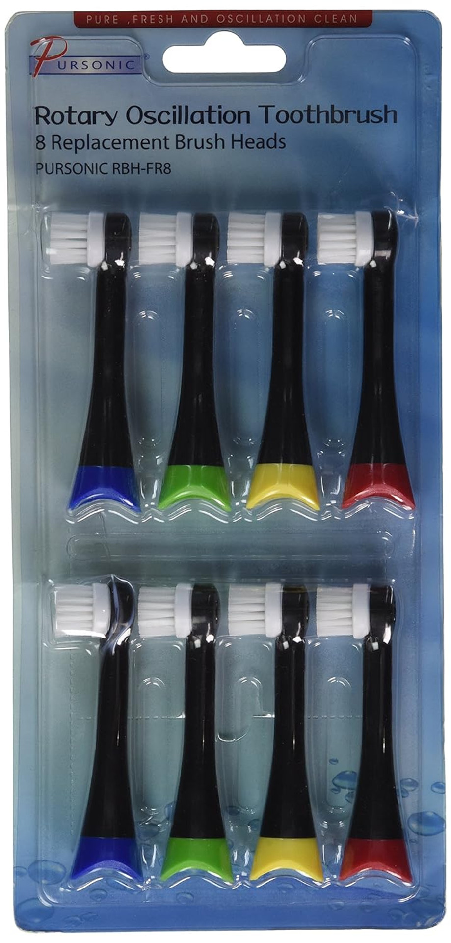 Pursonic Rbh-Fr8 Replacement Brush Heads For Pursonic S320/ S330 Rotary Brush Heads, 8 Count