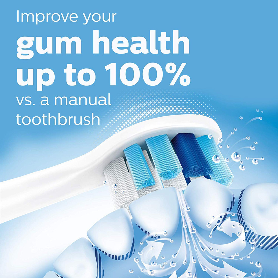 Philips Sonicare Protectiveclean 5300 Rechargeable Electric Toothbrush, With Pressure Sensor, 3 Cleaning Modes, Smartimer And Quadpacer, With 2 Bonus Brush Heads, Travel Case, Black, Model Hx6423/34 Philips Sonicare Protectiveclean 5300 Rechargeable Electric Toothbrush, With Pressure Sensor, 3 Cleaning Modes, Smartimer And Quadpacer, With 2 Bonus Brush Heads, Travel Case, Black, Model Hx6423/34