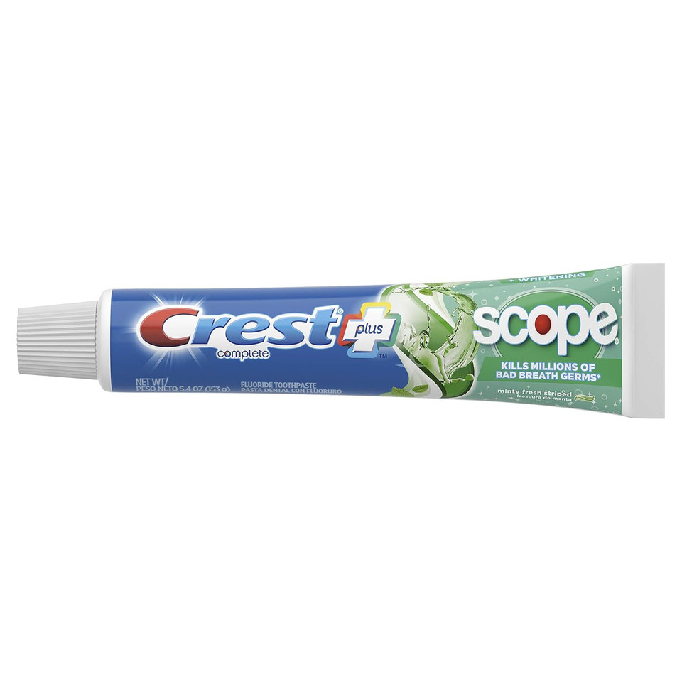 Crest + Scope Complete Whitening Toothpaste Minty Fresh Oz, Mint, 5.4 Ounce