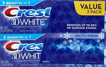 Crest 3D White, Whitening Toothpaste Radiant Mint, 8.2 Oz