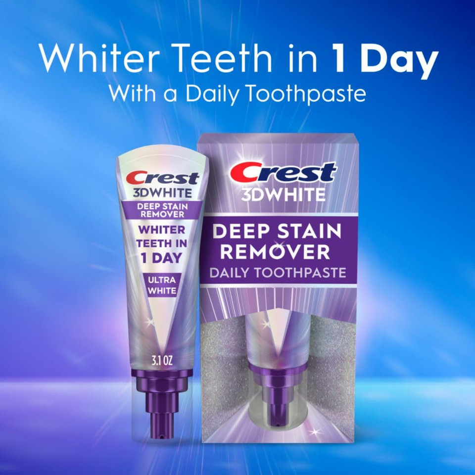 Crest 3Dwhite Brilliance Deep Stain Remover Ultra White Toothpaste - 3.1Oz