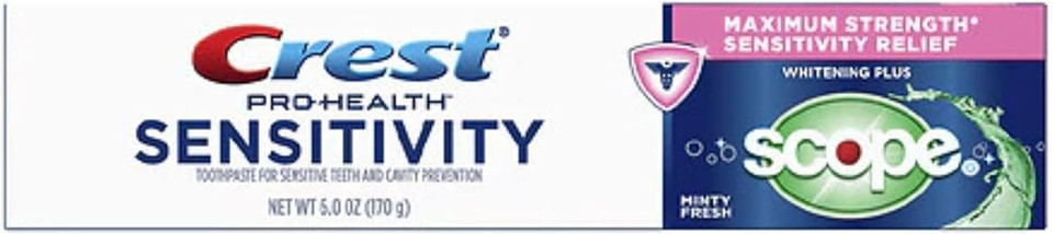 Crest Pro-Health Sensitivity Toothpaste Whitening Plus Scope - 6 Oz