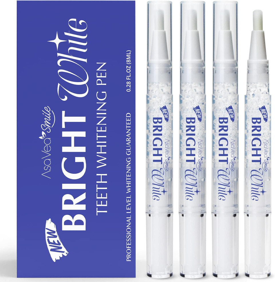 Teeth Whitening Pen (4 Pens) For Teeth Whitening, 40+ Uses, Effective, Painless, No Sensitivity, Travel-Friendly, Beautiful White Smile, Mint Flavor
