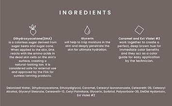 Sjolie Violet Spray Tan Solution - Luxe 9 - Medium Blend | Sunless Tanning Solution For A Hydrating, Deep Brown Tan (8Oz)