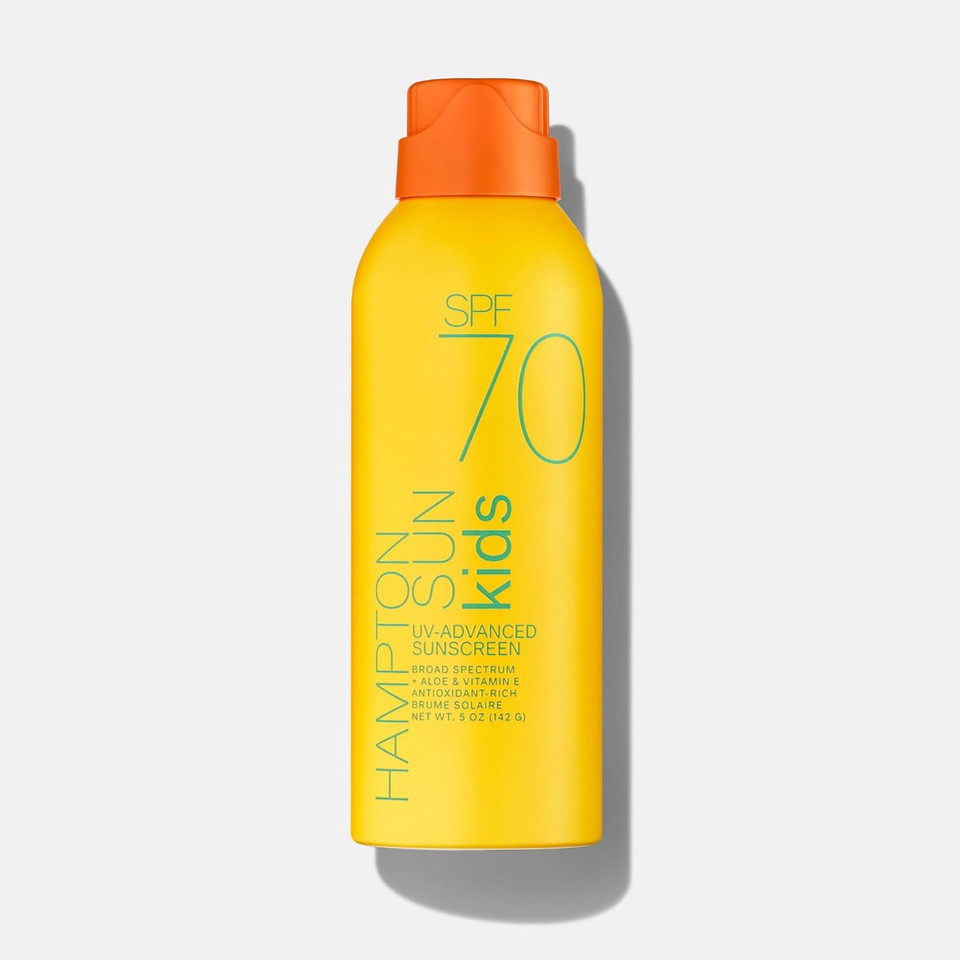 Hampton Sun Spf 70 Continuous Mist Sunscreen For Kids, Broad Spectrum + Advanced Water/ Sweat Resistance, Antioxidant-Rich Vitamin E + Aloe For Hydrated, Soothed Skin Oil-Free, All Skin Types