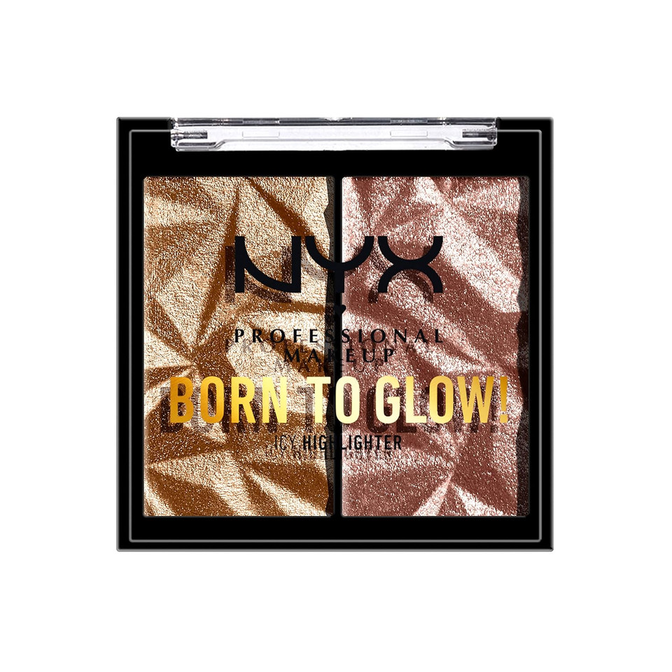 Nyx Professional Makeup Born To Glow Icy Highlighter Duo - Bout The Bronzebout The Bronze
