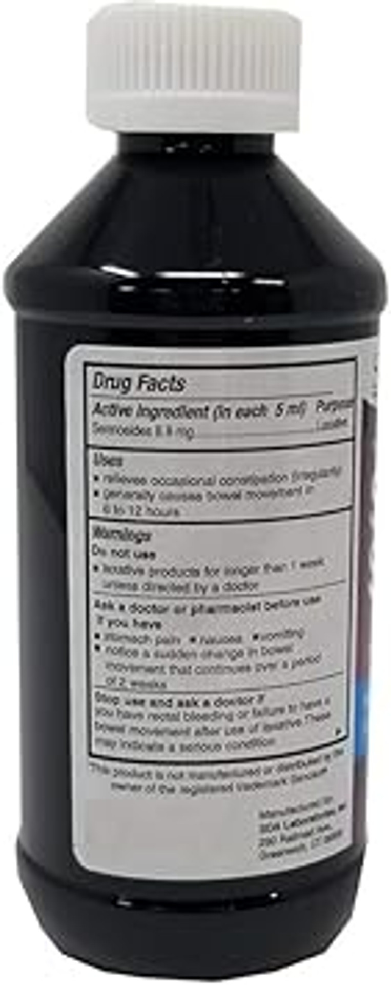 Sda Laboratories Senna Lax Syrup With Sennosides 8.8Mg - Natural Vegetable Laxative, Gentle Constipation Relief, Chocolate Flavor, 8Oz Fluid Bottle