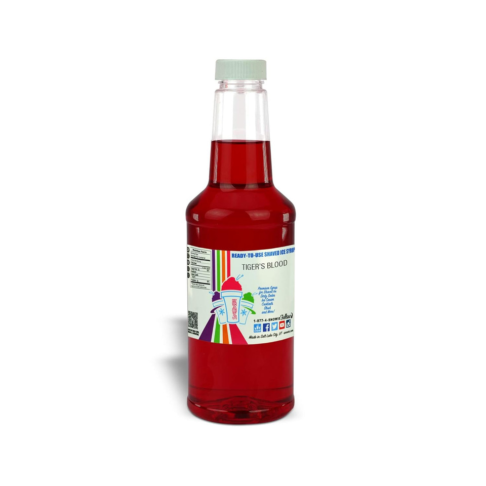 Snowie - Shaved Ice Snow Cone Ready To Use Syrup - Quart (Red Raspberry)