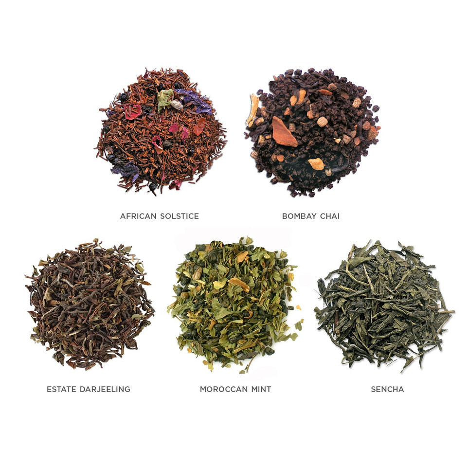 Tea Forte Herbal Tea Assortment Single Steeps Loose Leaf Premium Tea Gift Set Sampler, 28 Count, 2 Of Each Assorted Blends Pre-Portioned Single Serve Pouches, Steeps 12 Oz