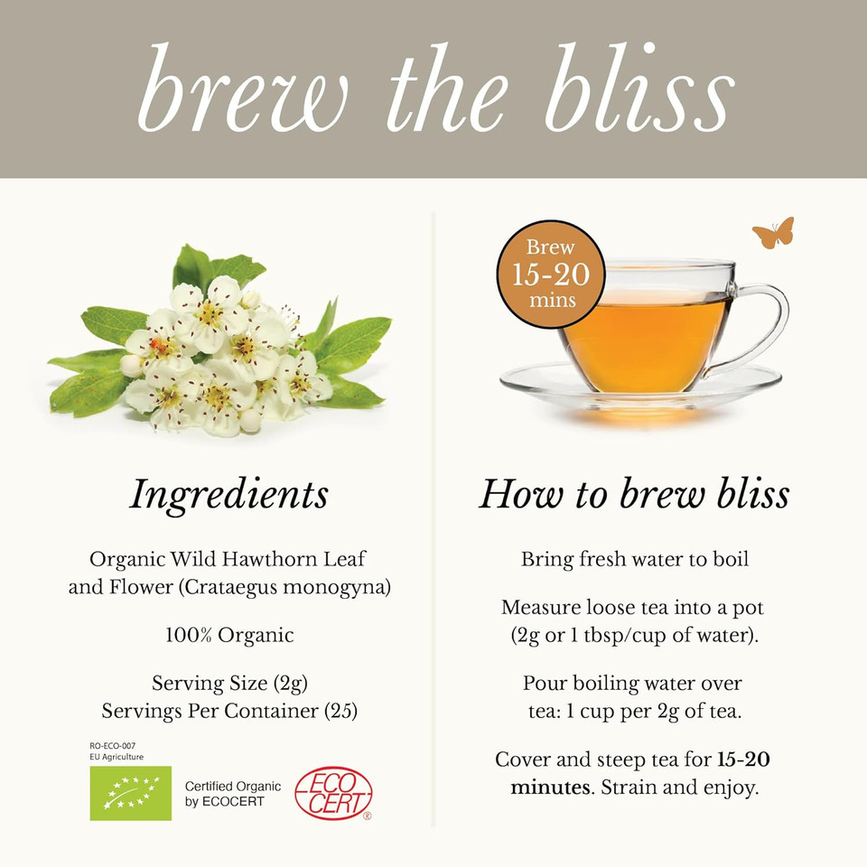 Wild Bliss Organic St Johns Wort Tea - Caffeine Free Mood Balance Support Herbal Tea - Pharmacopoeia Potency - Loose Leaf 3.52 Oz - 50 Servings