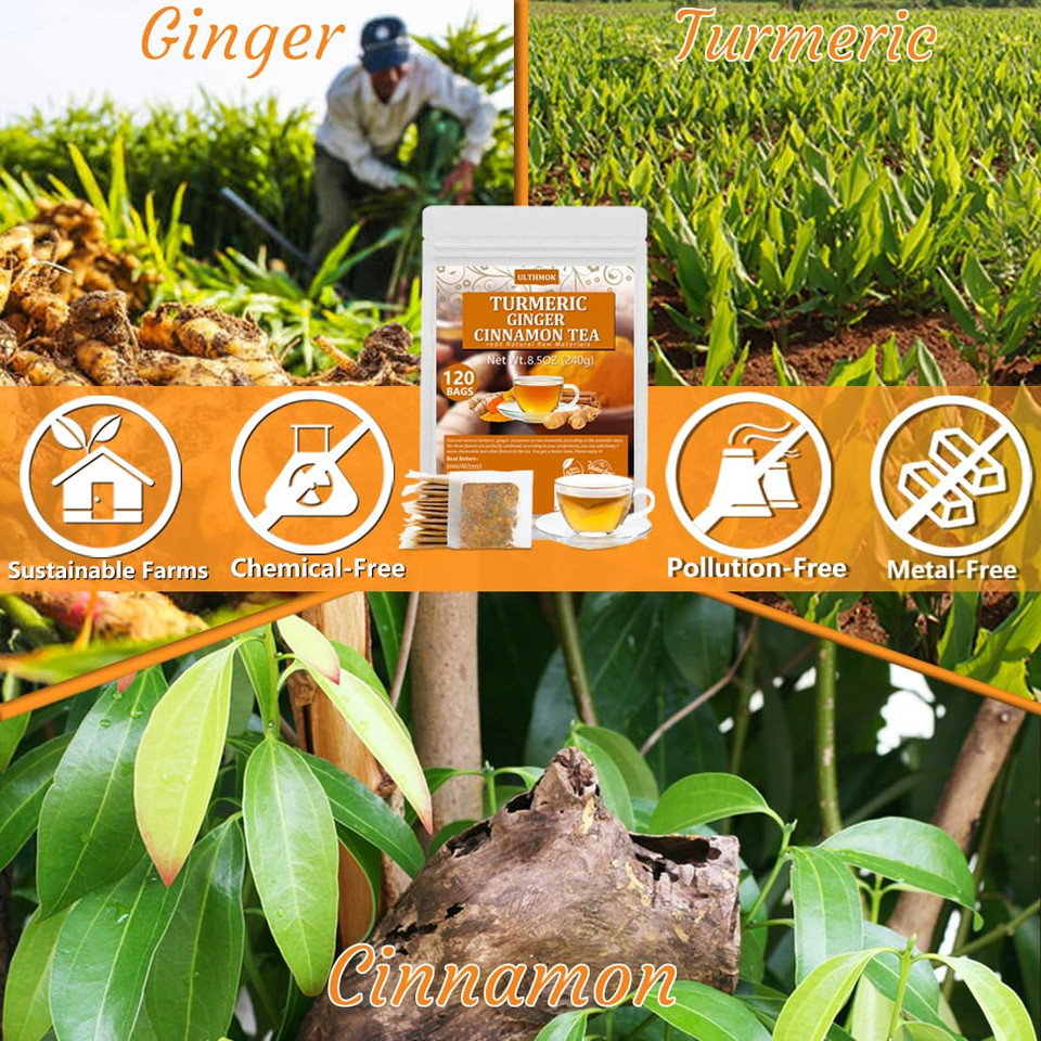 Premium Peppermint Tea Bags, 100 Tea Bags, Made With 100% Natural Peppermint Leaves, No Additives & Caffeine Free