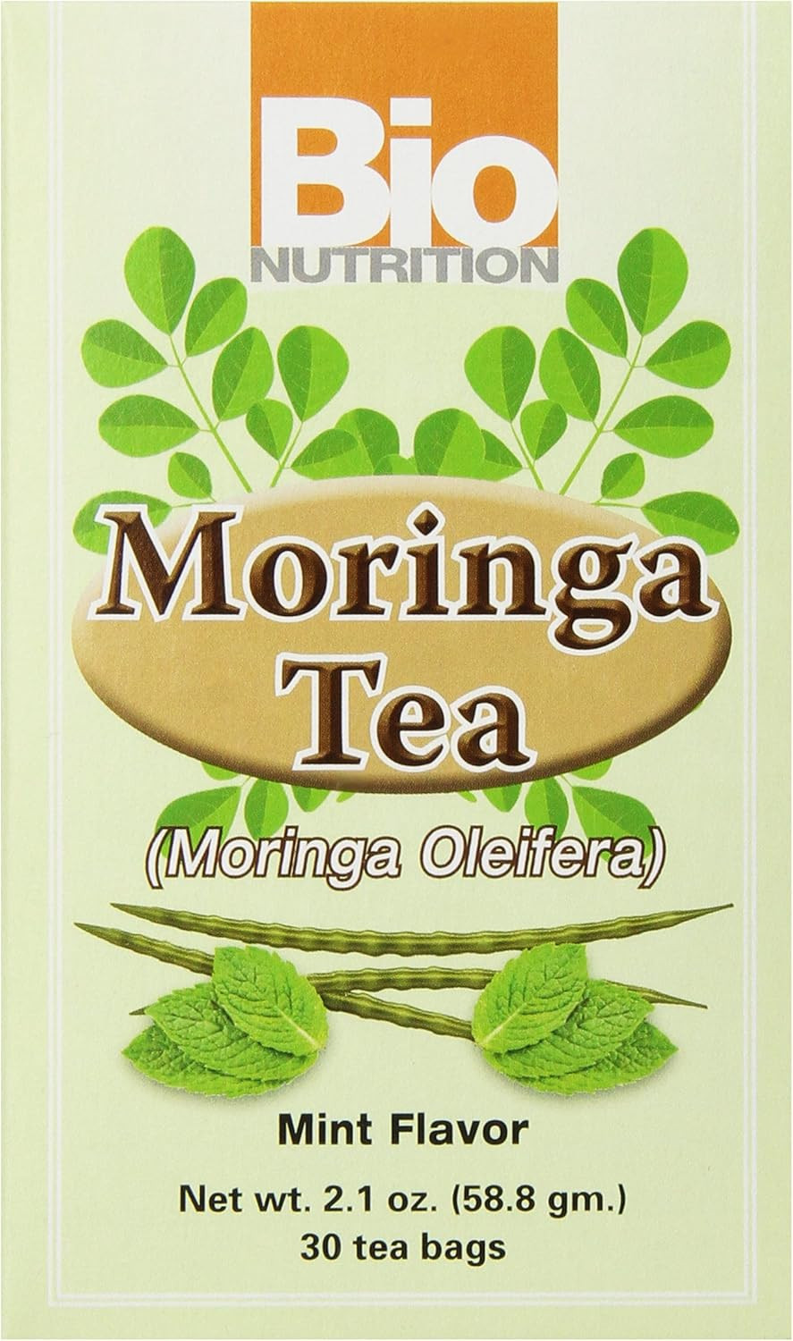 Bio Nutrition Mint Moringa Tea Bags, 2.1 Ounce