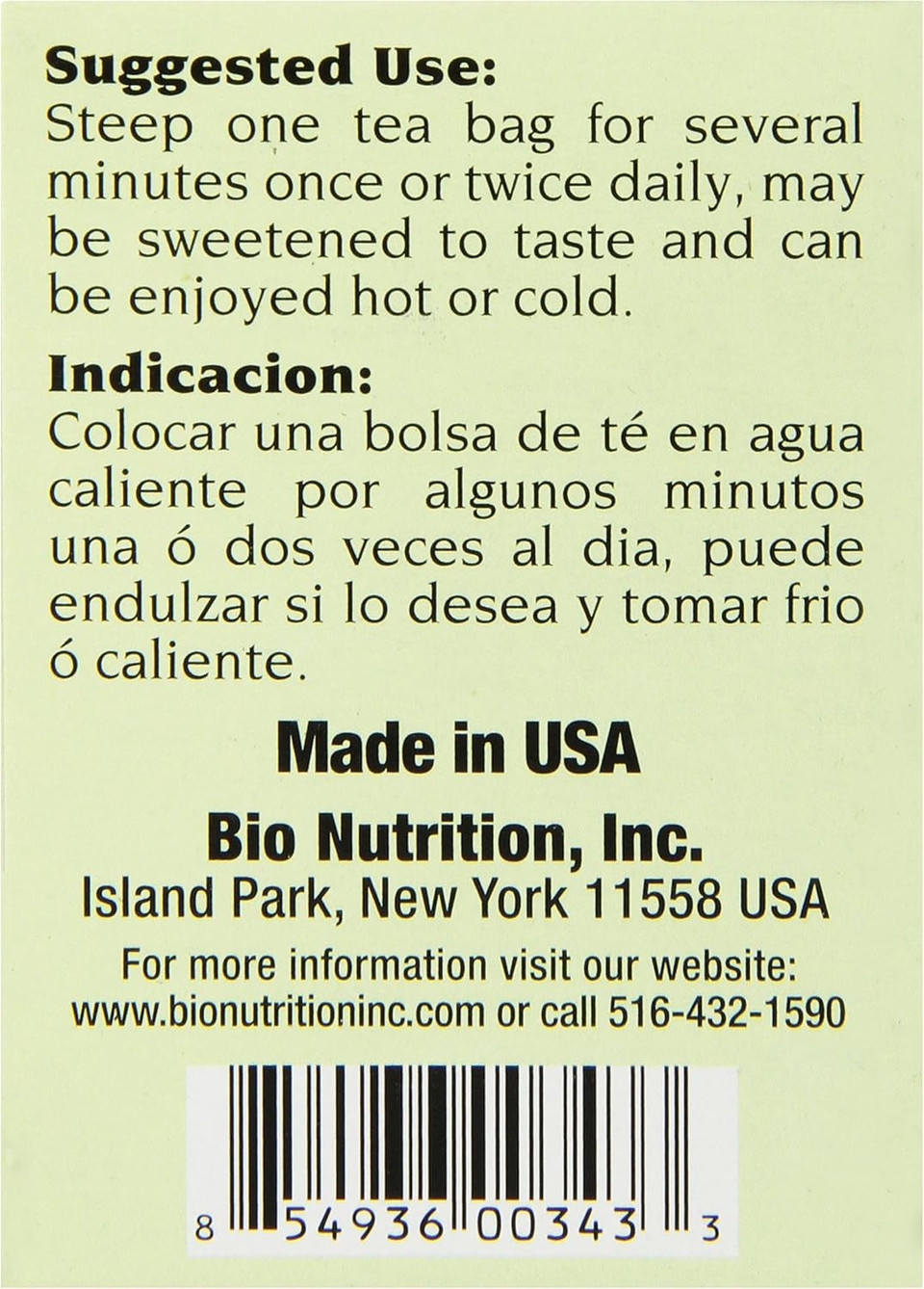 Bio Nutrition Mint Moringa Tea Bags, 2.1 Ounce