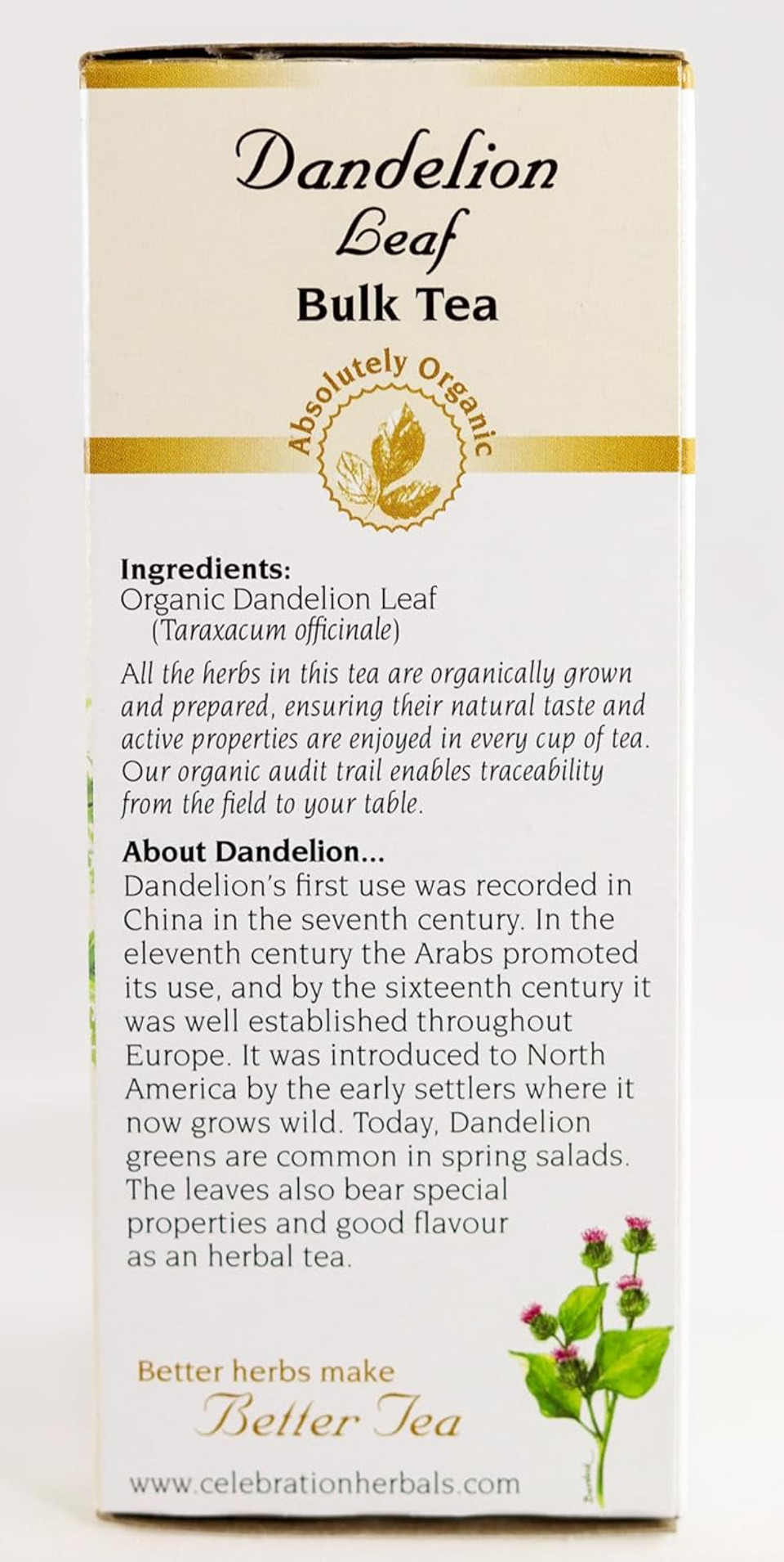 Celebration Herbals Dandelion Leaf Tea Organic Loose Pack