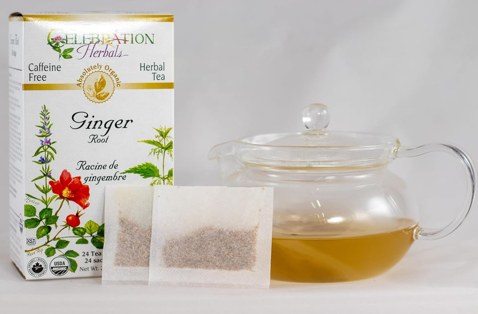 Celebration Herbals Ginger Root Tea Organic 24 Bag, 0.02 Pound