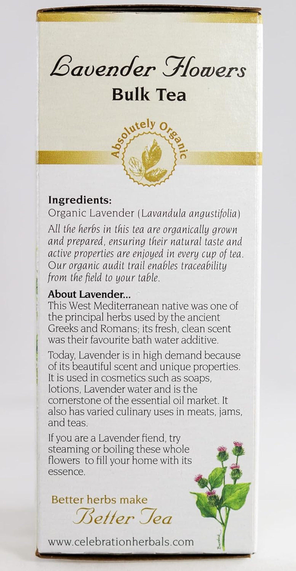 Celebration Herbals Lavender Flowers Organic 38 Gm, 0.02 Pound