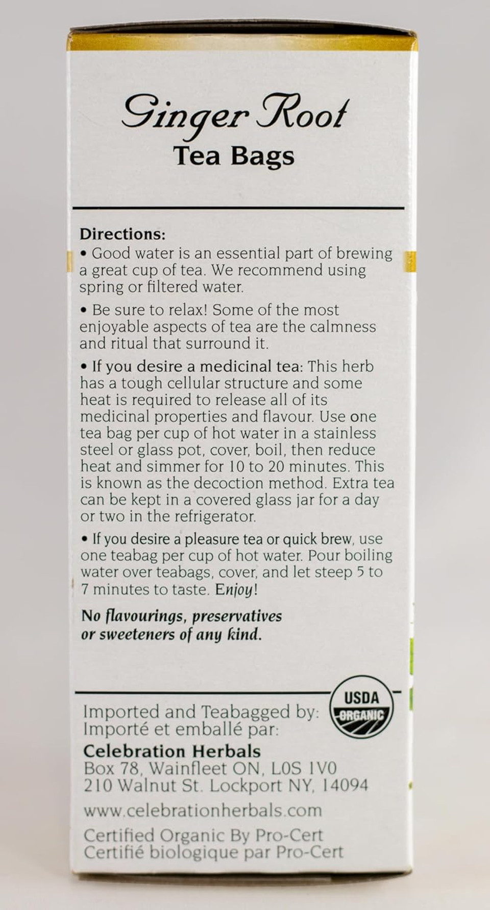 Celebration Herbals Organic Elderberries Tea Bags 24 Count