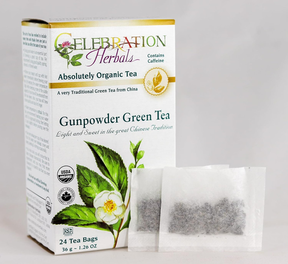 Celebration Herbals Organic Herbal Gunpowder Green Tea - 24 Herbal Tea Bags