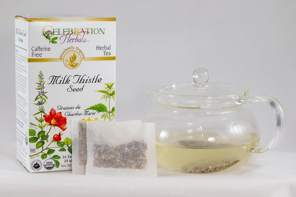 Celebration Herbals Organic Milk Thistle Seed Herbal Tea -- 24 Tea Bags, Net Wt.60, 2.11 Oz