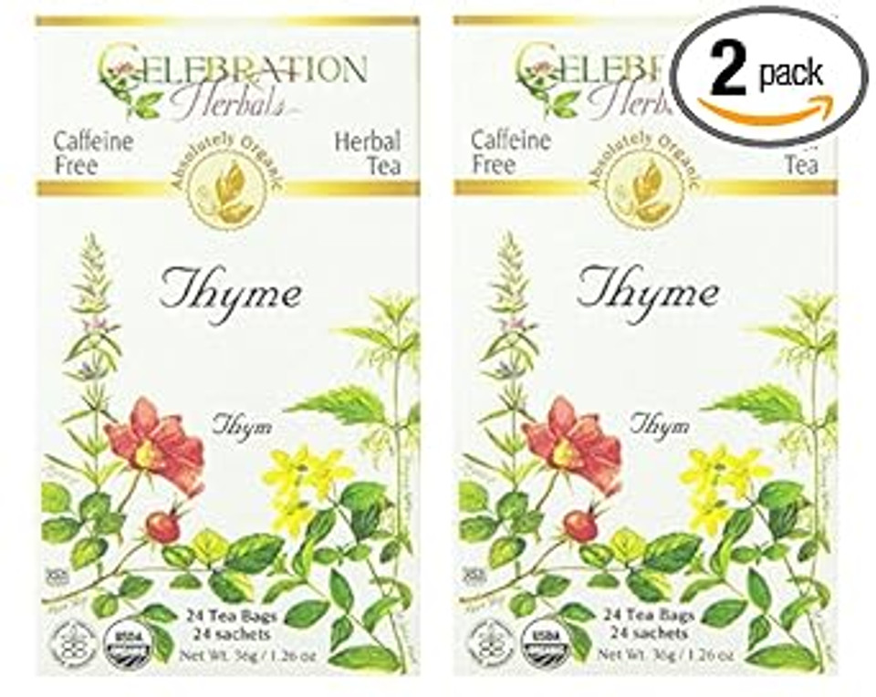 Celebration Herbals Organic Thyme Tea Bags 24 Count