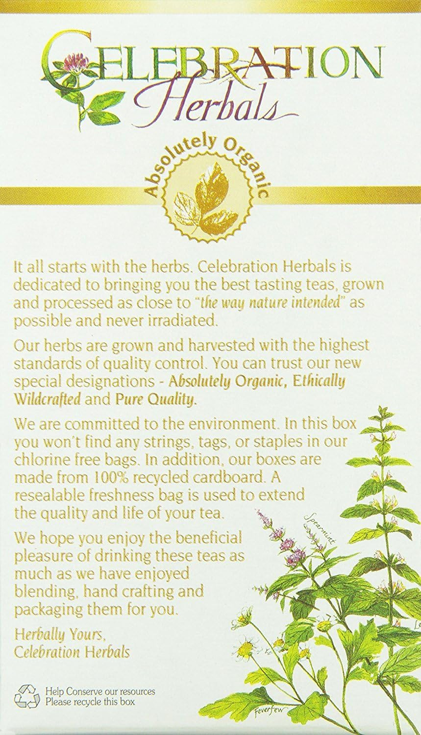 Celebration Herbals Teabags Herbal Tea Hawthorne Leaf And Flower Organic - 24 Herbal Tea Bags