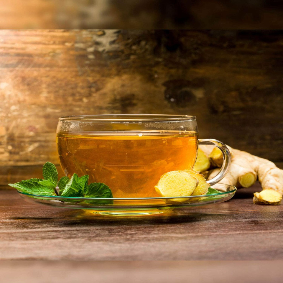 Ginger Tea Mega Pack 100 Premium Tea Bags | Pure Root All-Natural Caffeine Free Herbal Tea