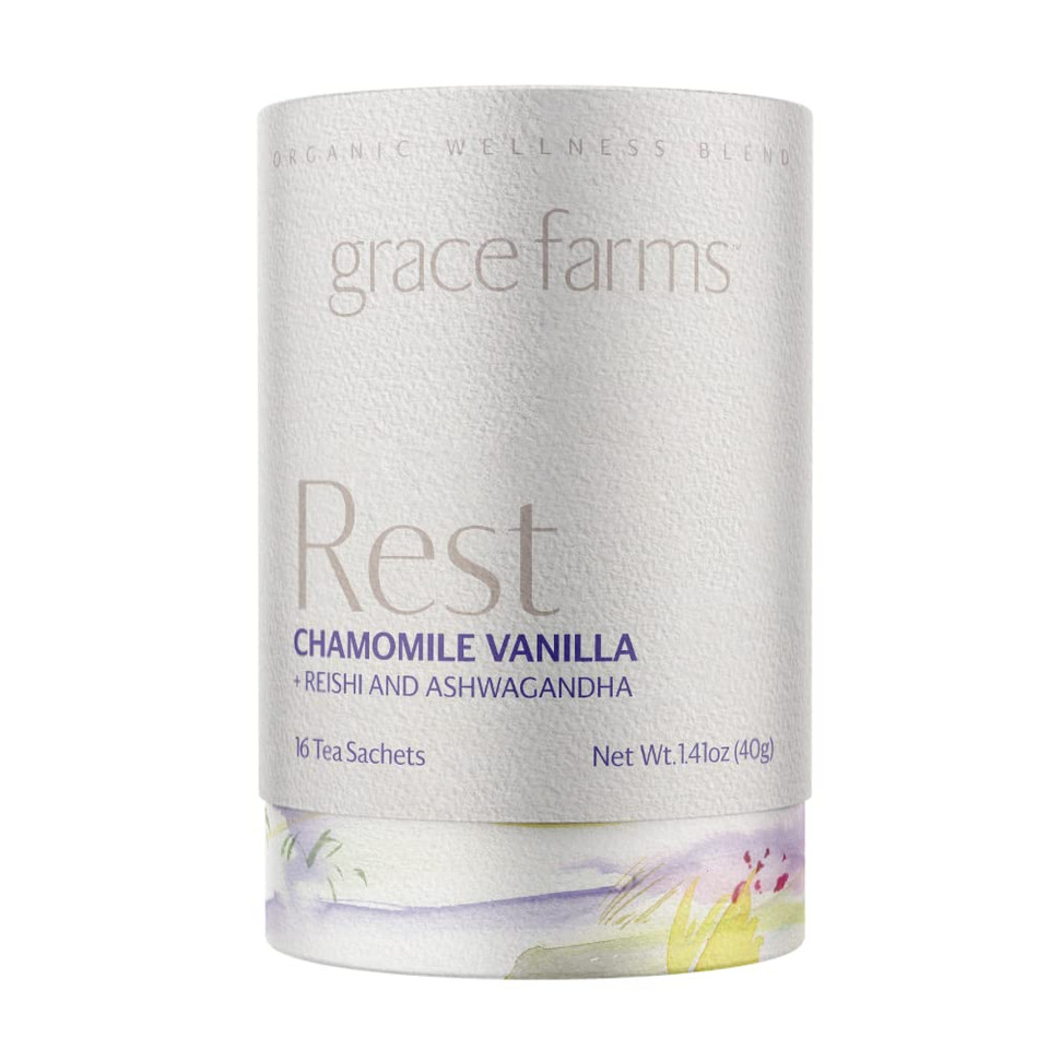 Grace Farms Lemon Ginger Organic Herbal Tea (100 Enveloped Pyramid Sachets W/String & Tag) | Zesty & Invigorating | Fairtrade & Kosher |Gives Back 100% Of Profits