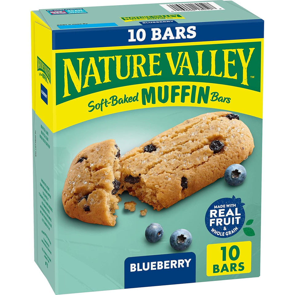 Nature Valley Soft-Baked Muffin Snack Bars, Blueberry, 10 Count, 12.4 Oz