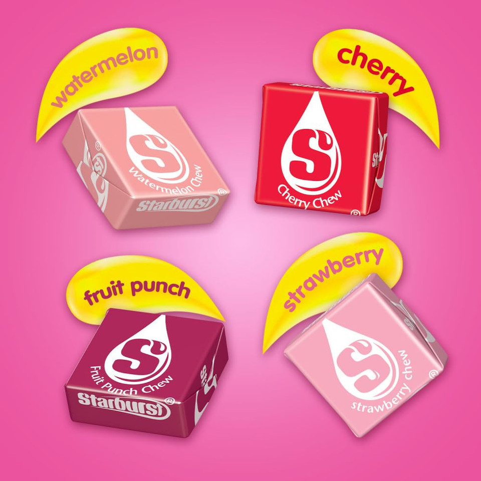 Starburst Chewy Candy, Sharing Size, Individually Wrapped Fruit Chews Candy, 15.6 Oz Resealable Bag