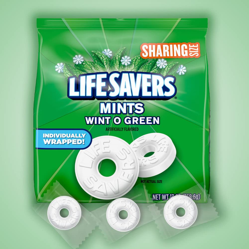 Life Savers Breath Mints Hard Candy - Pep-O-Mint Flavor Sharing Size, Life Savers Hard Candy, 13 Oz Bag