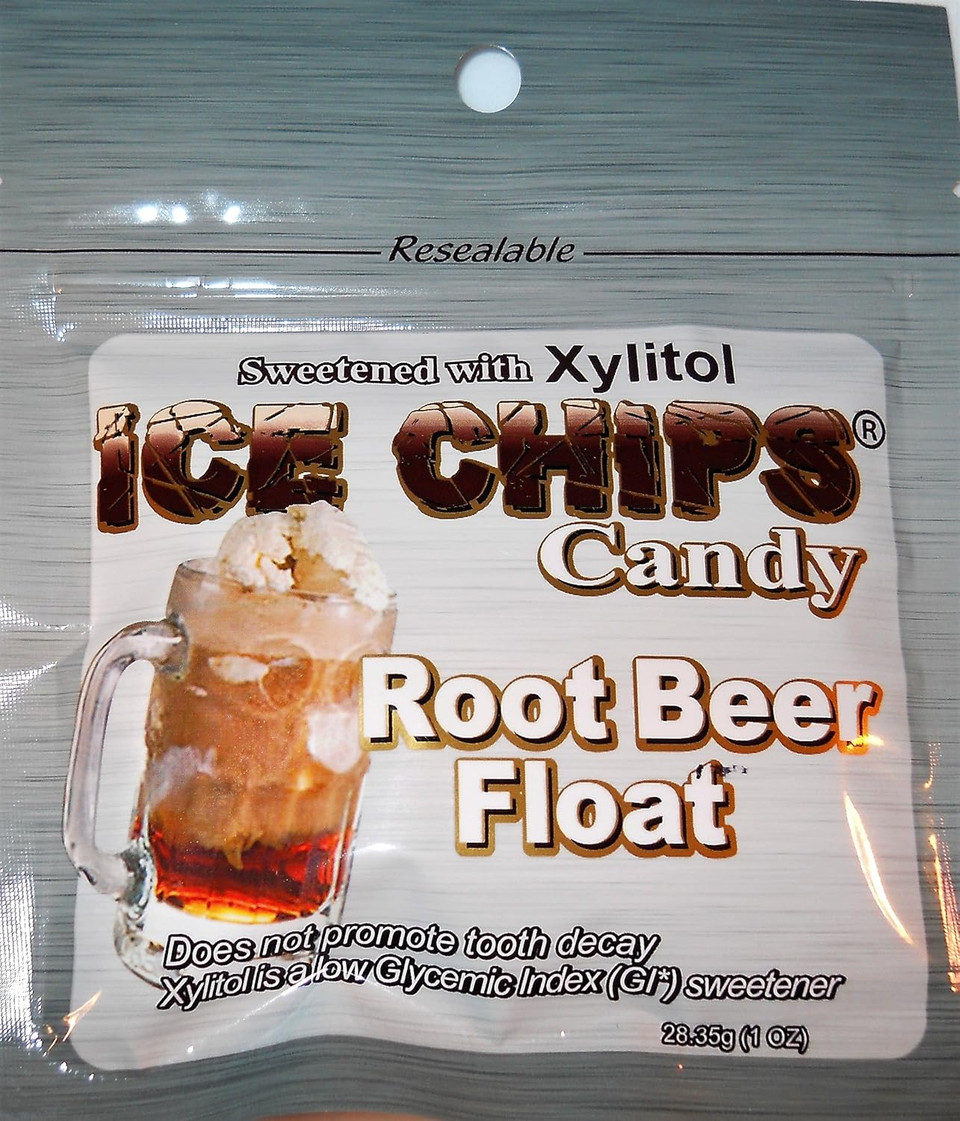 New! Ice Chips Candy In Packets - 3 Pack Variety Of Lemon, Peppermint & Root Beer