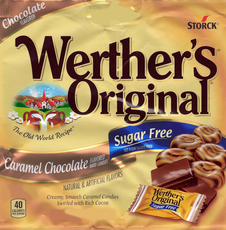Bulk Werthers Original Hard Candy | Bulk Candy Individually Wrapped | Werthers Caramel Candy | 1 Lb Individual Flavor Bag | Ships In An Aromatik Resealable Pouch (Èclairs - Limited)