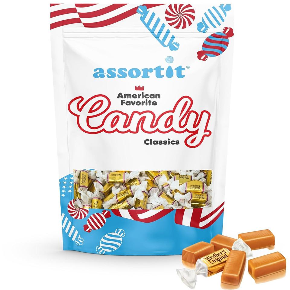 Assortit X Werther'S Original Soft Caramels 1.5 Lb Bag Soft, Chewy Caramel Candy Individually Wrapped Resealable Bag Perfect For Sharing, Snacking & Gifting