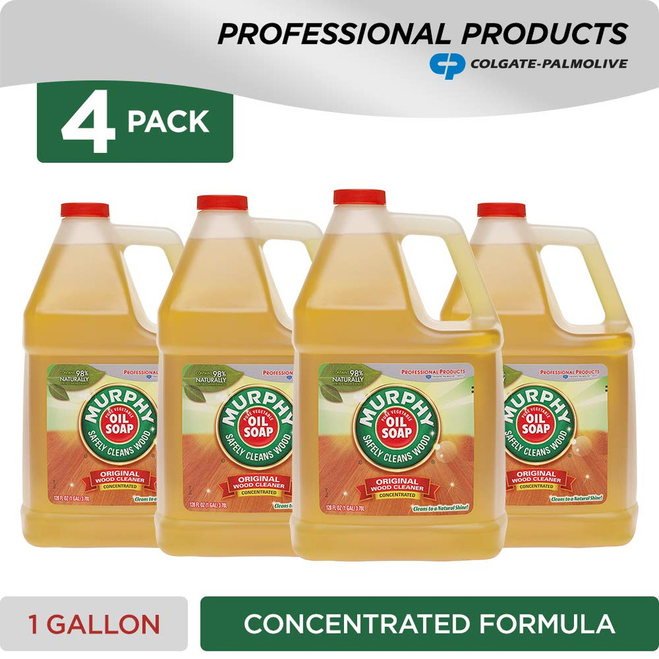 Murphy Oil Soap Wood Cleaner & Hardwood Floor Cleaner (128 Fluid Ounces | Case Of 4), Concentrated Formula, Original, Multi-Use Natural Wood Cleaner And Furniture Polish Murphy Oil Soap Wood Cleaner & Hardwood Floor Cleaner (128 Fluid Ounces | Case Of 4), Concentrated Formula, Original, Multi-Use Natural Wood Cleaner And Furniture Polish