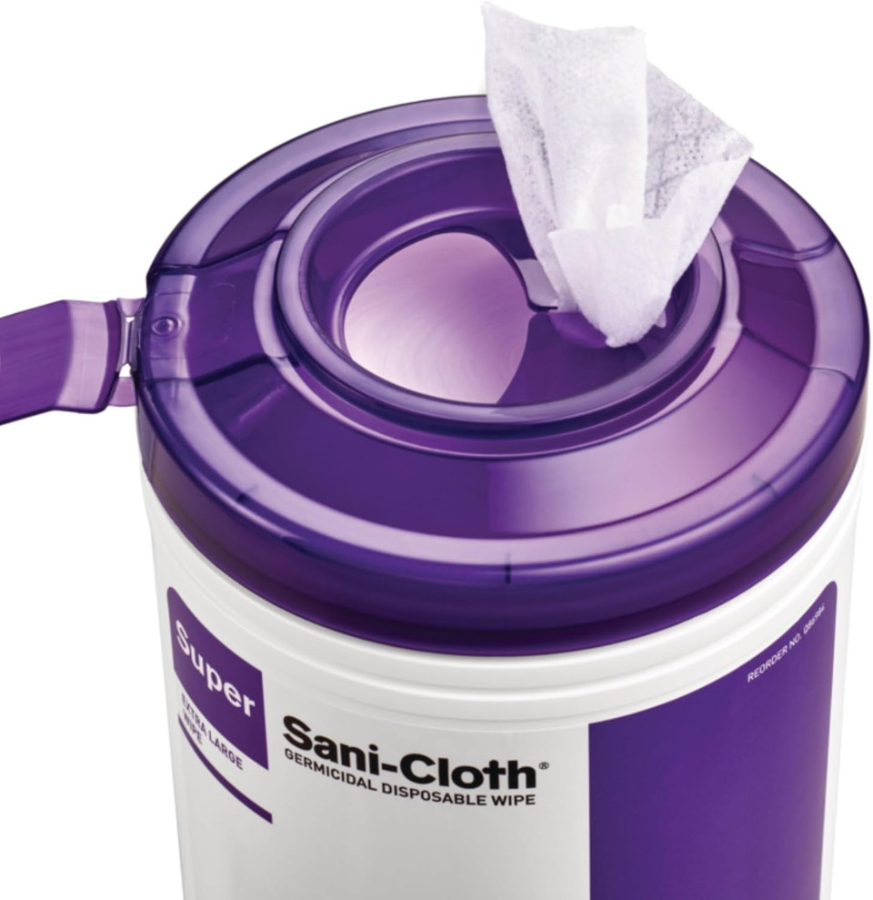 Super Sani-Cloth Surface Disinfectant Cleaner Wipe Canister Alcohol Scent 450 Ct P86984 Super Sani-Cloth Surface Disinfectant Cleaner Wipe Canister Alcohol Scent 450 Ct P86984