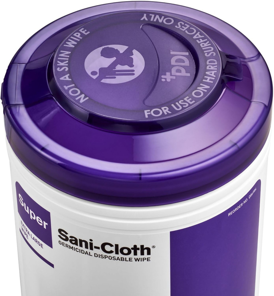 Super Sani-Cloth Surface Disinfectant Cleaner Wipe Canister Alcohol Scent 450 Ct P86984 Super Sani-Cloth Surface Disinfectant Cleaner Wipe Canister Alcohol Scent 450 Ct P86984