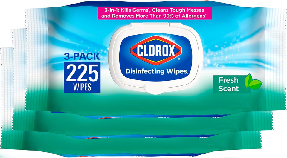 Clorox Disinfecting Wipes, Cleaning Wipes Flex Pack, Fresh Scent, 75 Count (Pack May Vary)