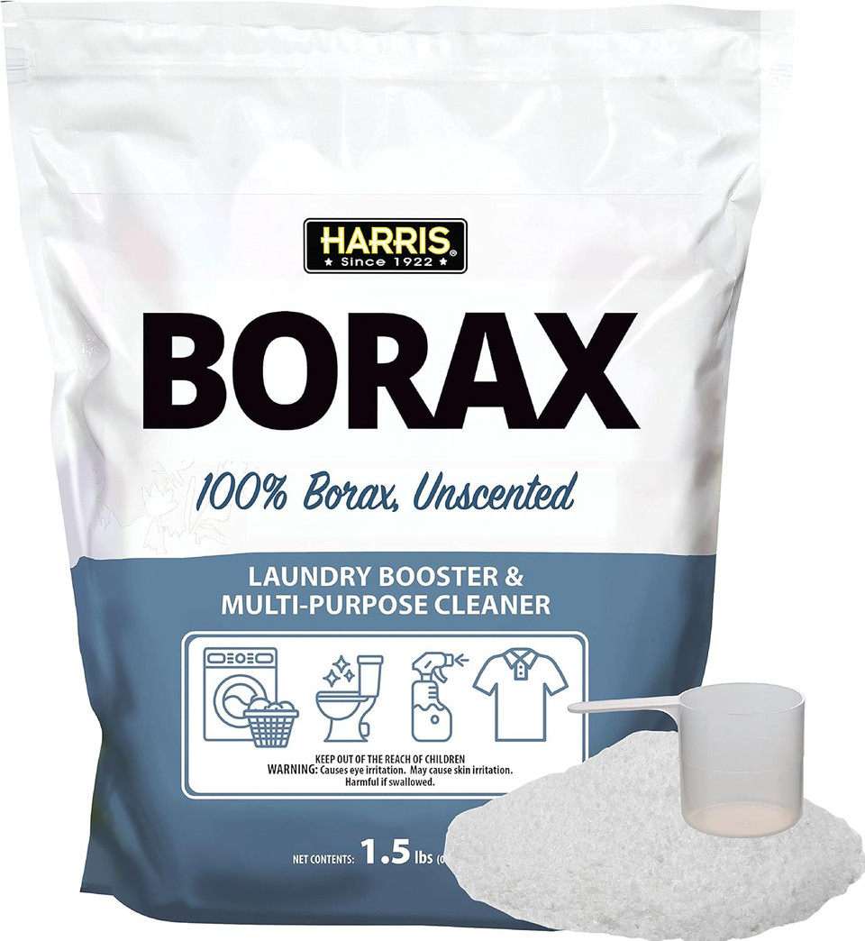 Harris Borax Powder Laundry Booster And Multipurpose Cleaner, 1.5Lb (Eucalyptus Mint)