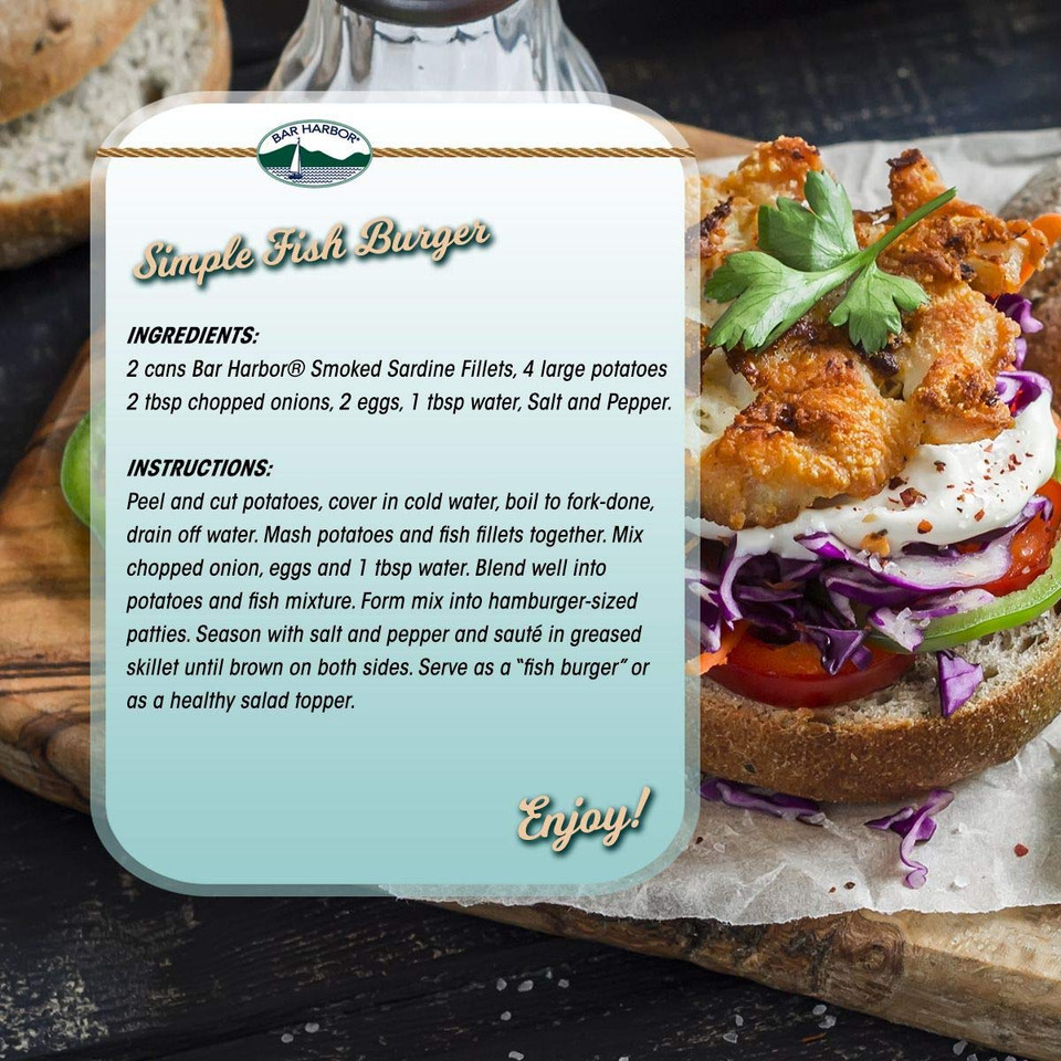 Bar Harbor Smoked Skinless Boneless Sardine Fillets, 6.7 Oz