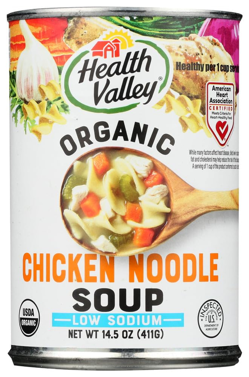 Health Valley Chicken Noodle (No Salt Added), 15 Oz, 12 Pack-15 Oz