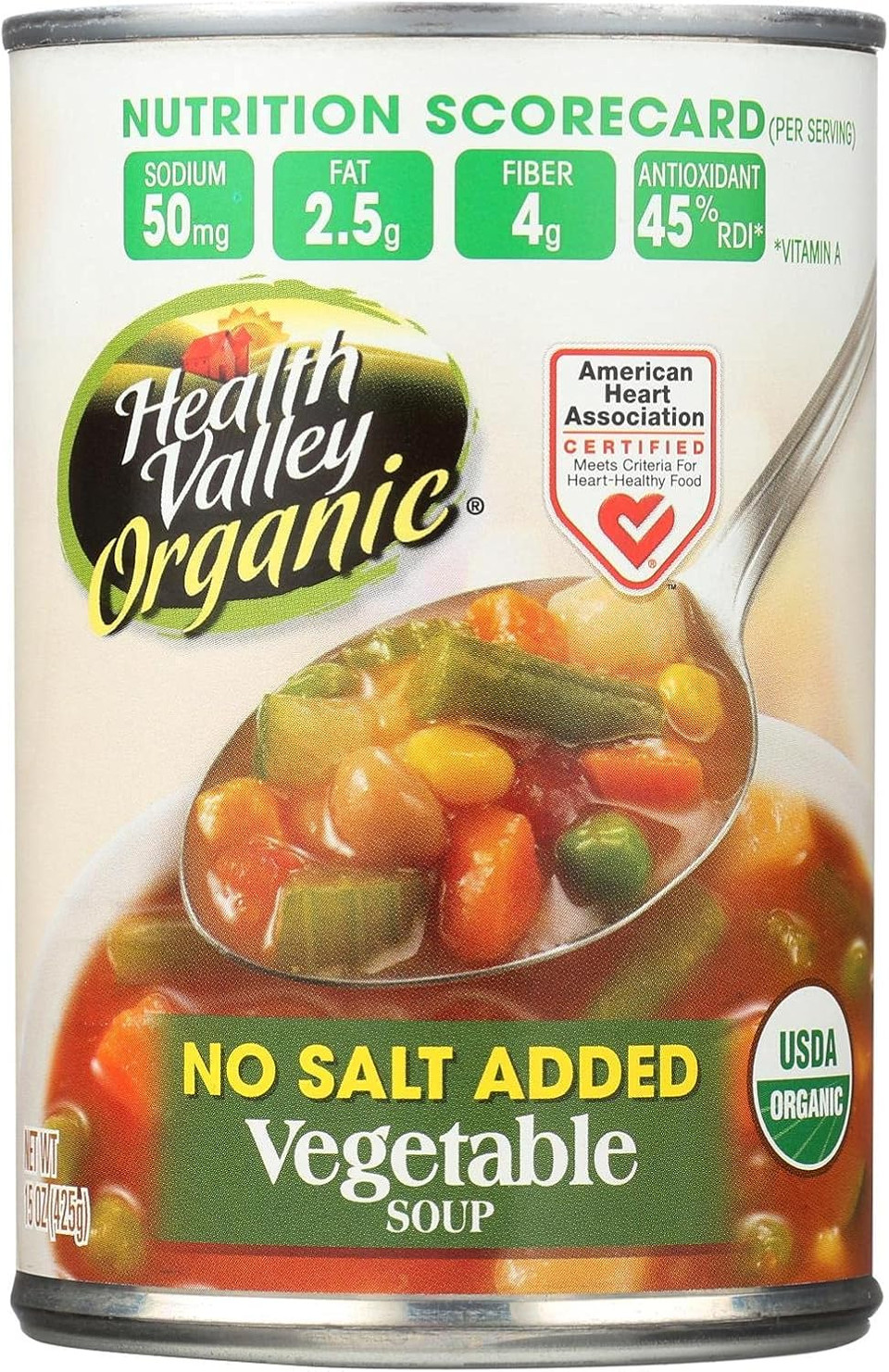 Health Valley Organic Soup - Vegetable No Salt Added - Case Of 12 - 15 Oz