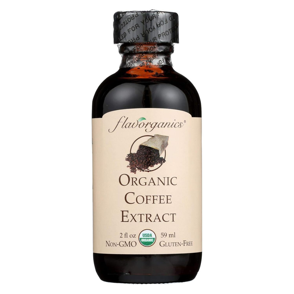 Flavorganics Organic Coffee Extract - 2 Oz - 95%+ Organic - Gluten Free - Wheat Free - Kosher
