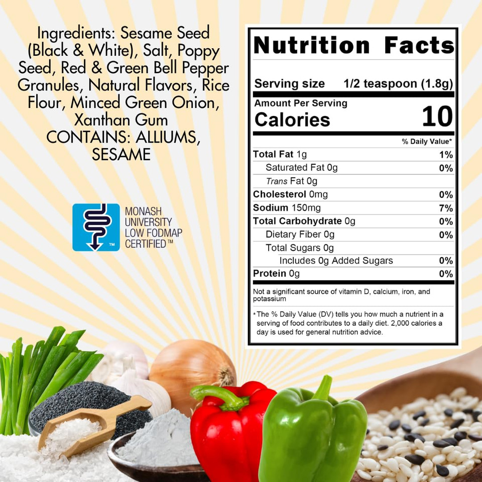 Smoke N Sanity Sns Everything Bagel Seasoning - Monash Certified Low Fodmap - Gluten-Free - Certified Kosher - Dairy-Free - Low Fodmap Food - Vegetarian (3.5 Oz Shaker) Smoke N Sanity Sns Everything Bagel Seasoning - Monash Certified Low Fodmap - Gluten-Free - Certified Kosher - Dairy-Free - Low Fodmap Food - Vegetarian (3.5 Oz Shaker)