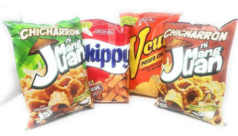 Jack 'N Jill Party Pack (Chicharron Sukang Paombong & Espesyal Suka'T Sili, V-Cut Potato Chips And Chippy Barbecue Chips)