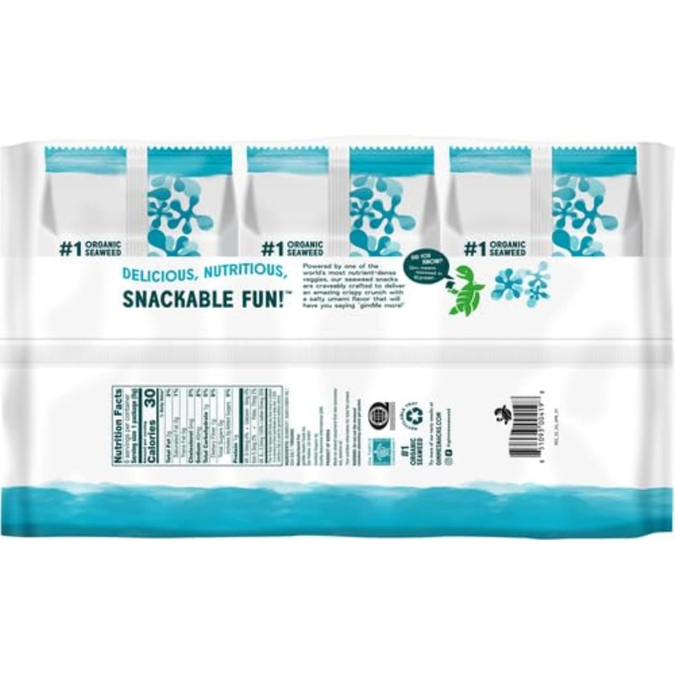 Gimme Seaweed Organic Premium Roasted Seaweed Snacks, Chili Lime, 6 Count, Keto, Vegan, Gluten-Free, Great Source Of Omega3S And Iodine, Healthy On-The-Go Snack For Kids And Adults
