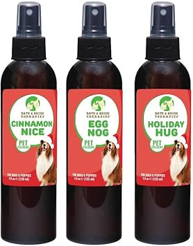 Bath & Brush Therapies Gingerbread Dog Cologne 12.5 Oz | Dog Perfume Long Lasting | Deodorizing Spray
